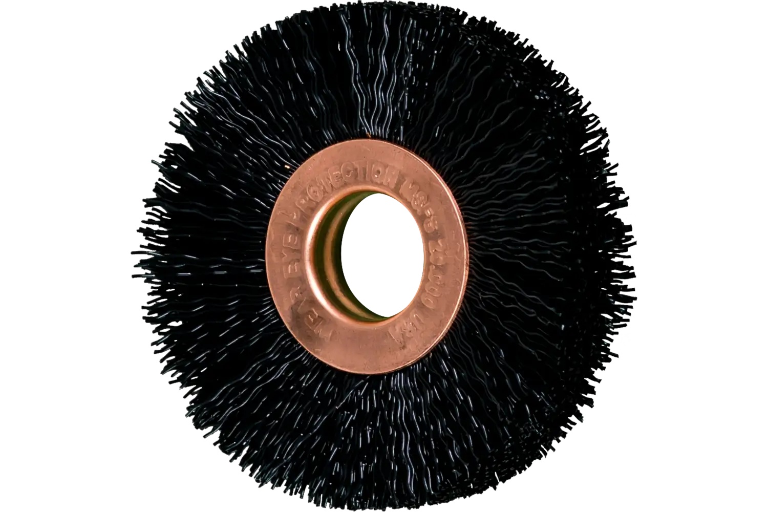 Picture of Pferd Tube Center Wire Wheel Brush 2" Dia. .014 Nylon Fill 1/2" Arbor